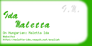 ida maletta business card